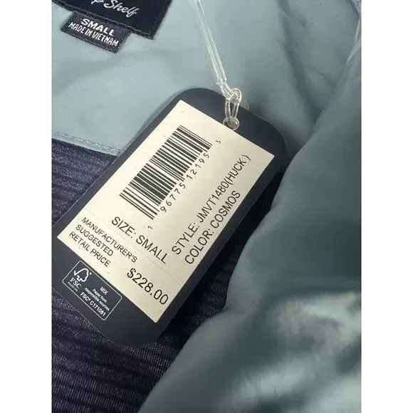 Johnnie-O Men’s Lake Huck Performance Mixed Media Vest Cosmos Blue Small - Picture 6 of 7